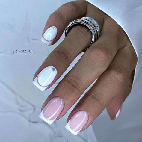 French Glass Nails, Fab Nails, Nagellack Trends, Milky Nails, Wow Nails, Manicure Nail Designs, French Manicure Nails, Her Nails, Work Nails