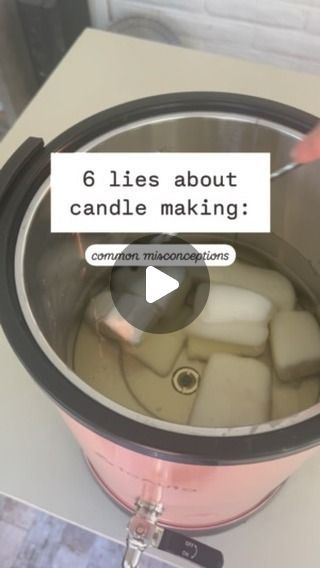 Emilee Palmer | Switch Candles on Instagram: "6 common misconceptions about candle making:🕯️✨

1️⃣ Any Wax Will Do: Not true! Each wax type (soy, paraffin, beeswax) has unique properties that affect the candle’s performance. Choose wisely for the best results! 🐝🌿
	
2️⃣ More Fragrance Oil = Stronger Scent: Wrong! Overloading fragrance can cause improper burning and even safety hazards. Stick to recommended ratios for a perfect scent throw.🫙
	
3️⃣ Wick Size Doesn’t Matter: It sure does! The right wick size ensures a clean, even burn. Too small, and you get tunneling; too big, and it’s a sooty mess! 🔥
	
4️⃣ You Don’t Need a Thermometer: Think again! Temperature control is crucial. Pouring at the wrong temp can lead to sinkholes, frosting, and weak fragrance throw.🌡️
	
5️⃣ All Containers Unique Candle Containers, Candle Making For Beginners, Candle Maker, Candle Business, Choose Wisely, Unique Candles, Think Again, Safety First, Learning Process