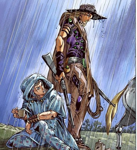 @johnnyjoestarsbugbitefetish: “Day#35 Steel Ball Run Vol. 9 Chapter 39: Catch The Rainbow (On That Stormy Night) Part 2 #jjba…” Jojo Bizarro, Hirohiko Araki, Steel Ball Run, Jojo Stands, Jojo Videos, Jojo's Adventure, Jojo Parts, Ball Run, Stormy Night