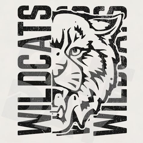 Wildcat Logo Design, School Spirit Shirts Wildcats, Wildcats Svg Free, Wildcat Svg, Wildcat Spirit Shirts Svg, Wildcats Tshirt Designs, Wildcat Mascot, Wildcats Svg, Wildcats Logo