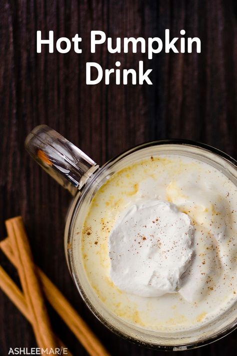 Hot Pumpkin Pie Drink | Ashlee Marie - real fun with real food Drinkable Pumpkin Pie, Pumpkin Spice Bedtime Drink, Pumpkin Pie Drink, Pumpkin Drink Recipes, Housewife Life, Fun Beverages, Pumpkin Drink, Baking Challenge, Pumpkin Spice Drinks