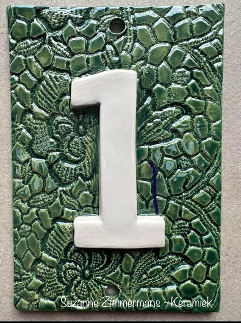 Pottery Name Plaque, Ceramic Address Plaque, House Number Ceramic, Clay House Numbers, Pottery House Numbers, Clay Numbers, Ceramic Letters, Ceramic House Numbers, Pottery Houses