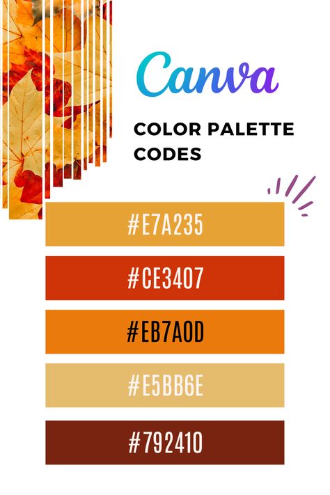 beautiful photos of autumn leaves with reds and orange and yellows. halloween themed canva colours used for designs. paint in autumn colours Halloween Colour Palette, Color Palette Codes, Canva Color Palette Codes, Halloween Color Scheme, Color Palette Canva, Orange Colour Palette, Color Palette Pastel, Canva Color Palette, Halloween Color Palette