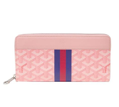 Goyard Pink Matignon Wallet Listed By THE-ECHELON - Tradesy Goyard Clutch, Goyard Pouch, Goyard Card Holder, Studded Gladiator Sandals, Goyard Tote, Python Handbags, Leather Key Case, Pocket Card, Toiletry Pouch