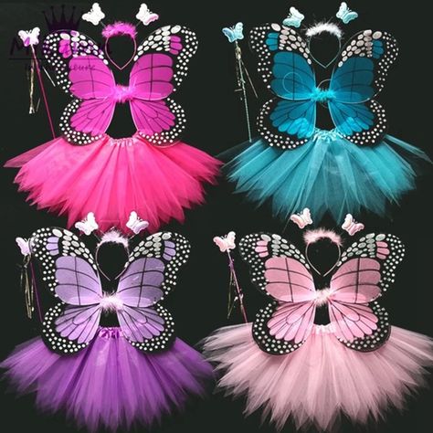 Butterfly Wings Costume, Fairy Girls, Kids Costumes Girls, Butterfly Costume, Insects Theme, Boho Festival Fashion, Princess Kids, Skirts For Kids, Costume Themes