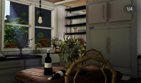 Cottage Kitchen Bloxburg, Bloxburg Book Shelf Ideas, Window Ideas Bloxburg, Cozy Cottage Bloxburg, Bloxburg Cottage Interior, Bloxburg Country House, Bloxburg Cottage Layout, Bloxburg Farm, French Cottage Kitchen