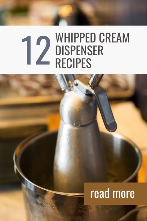 Whipped Cream Canister Recipes, Whipped Cream Dispenser, Homemade Whipped Cream With Heavy Cream, Whip Cream Dispenser Recipes, Whipped Cream Recipe For Dispenser, Whipped Cream Dispenser Recipes, Homemade Whip Cream, Whip Cream, Whip Cream Recipe