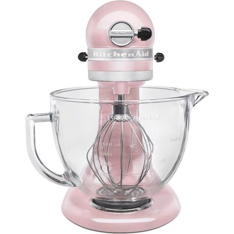 Kitchenaid Artisan, Baking Equipment, Glass Mixing Bowls, Clear Bowls, Head Stand, Pink Kitchen, Pink Houses, Stand Mixer, Artisan Design