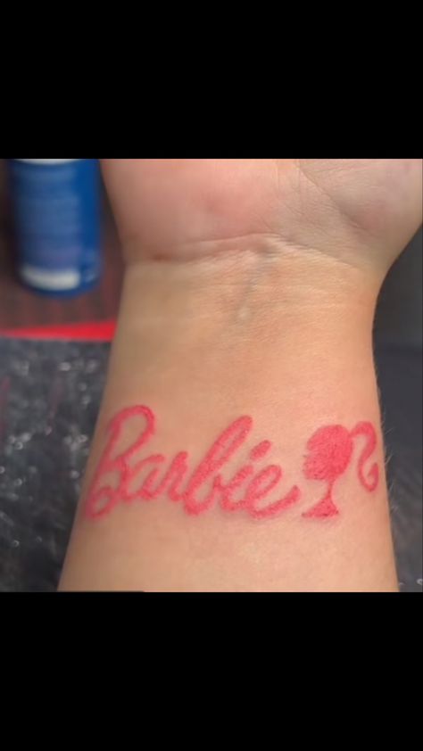 Barbie Tattoo Ideas, Shoe Tattoo, Barbie Tattoo, Tattoo 2024, Tattoos For Black Skin, Matching Tattoo, Dope Tattoos, Gold Nails, Body Art Tattoos