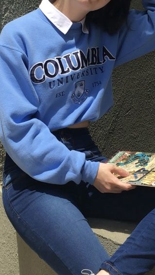 Columbia University Outfit, Columbia University Sweatshirt, College Sweatshirt Aesthetic, University Wardrobe, Future University, Dance Concert, Spring Dance, Med School Motivation, University Outfit