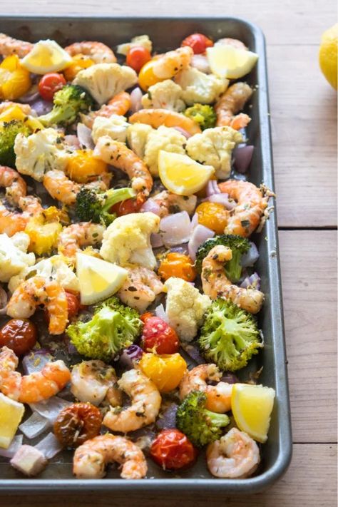 Sheet Pan Parmesan Shrimp and Veggies – Giadzy Sheet Pan Shrimp And Veggies, Shrimp Sheet Pan Dinner, Shrimp With Vegetables, Shrimp And Veggies, Parmesan Shrimp, Sheet Pan Shrimp, Shrimp Parmesan, Pan Shrimp, Shrimp And Vegetables