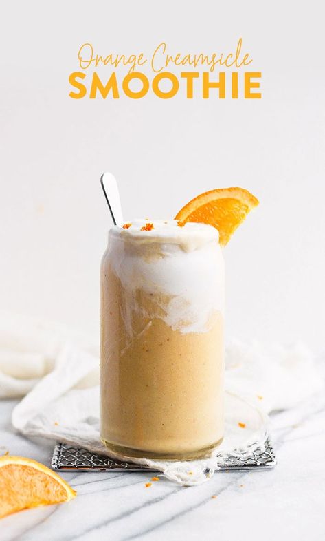 Looking for the orange smoothie of your dreams? Try our magical vitamin C-packed Orange Creamsicle Smoothie. You only need 3 ingredients + a few nummy add-ins! Orange Creamsicle Smoothie, Orange Juice Smoothie, Orange Smoothie Recipes, Creamsicle Smoothie, Banana Apple Smoothie, Apple Smoothie, Fit Foodie Finds, Orange Smoothie, Smoothie Drink Recipes