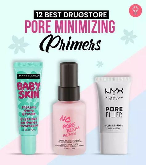 Drugstore Makeup Primer, Best Makeup Primer For Large Pores, Make Up Primer Best, Best Primer For Oily Skin And Pores, Best Pore Filling Primer, Best Pore Minimizer Products, Pore Minimizer Products, Best Primer For Pores, Primer For Large Pores