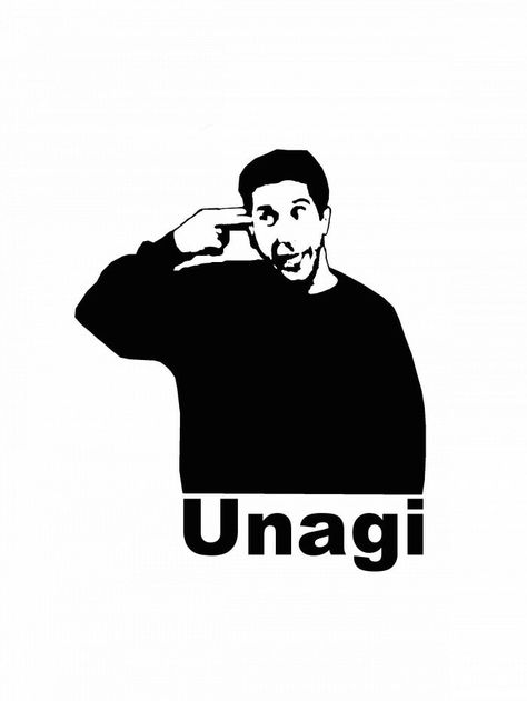 Unagi! Tattoo Tv Shows, Drawings With Meaning, Friends Tv Quotes, Friends Sketch, Friends Poster, Friends Cast, Friends Tv Series, Friends Moments, Record Art