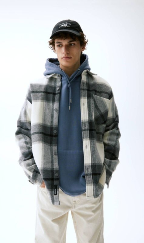 70+ Mens Winter Outfits 2024: You'll Love to Wear in Winter 16 Flannel Over Hoodie Guy, Mens Flannel Hoodie Outfit, Men's Flannel Outfit, Hoodie With Flannel Outfit Men, Flannel Jacket Outfits Men, Flannel Over Hoodie Outfit Guy, Mens Outfits Suits, Flannel And Hoodie Outfit, Mens Outfits Summer Stylish Men