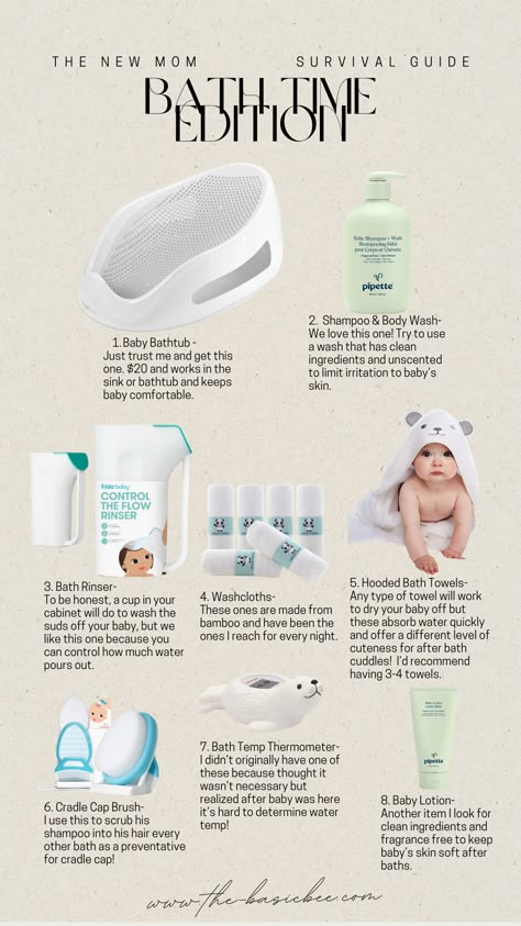 Check out this photo from the.basicbee Essential Baby Items, Baby Items Must Have, Newborn Items, Bath Support, Baby Registry Items, Baby Registry Must Haves, Newborn Baby Tips, Newborn Mom, Baby Bathroom