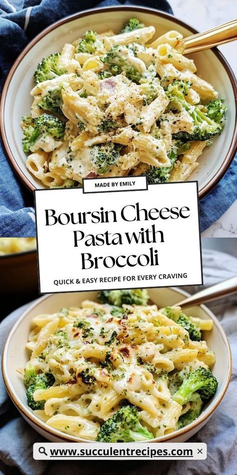 Make dinner simple yet decadent with this One-Pot Boursin Cheese Pasta with Broccoli—minimal cleanup, maximum flavor! Boursin Cheese Pasta, Boursin Pasta Recipe, Boursin Recipes, Pasta With Broccoli, Cheese Pasta Recipes, Dinner Simple, Chicken Pasta Dishes, Pasta Side Dishes, Boursin Cheese