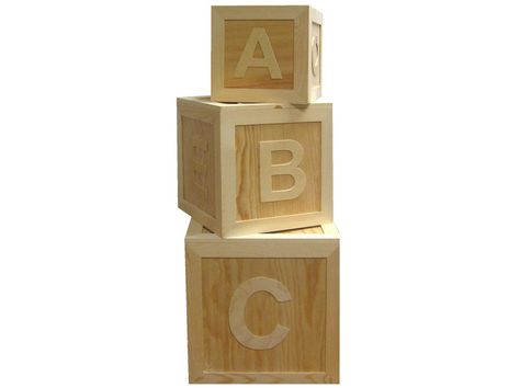 Wood ABC Box Set Wooden Abc Blocks, Abc Block, Wooden Baby Blocks, Wooden Box Centerpiece, Wood Box Centerpiece, Box Centerpiece, Abc Blocks, Disney Furniture, Wood Block Crafts