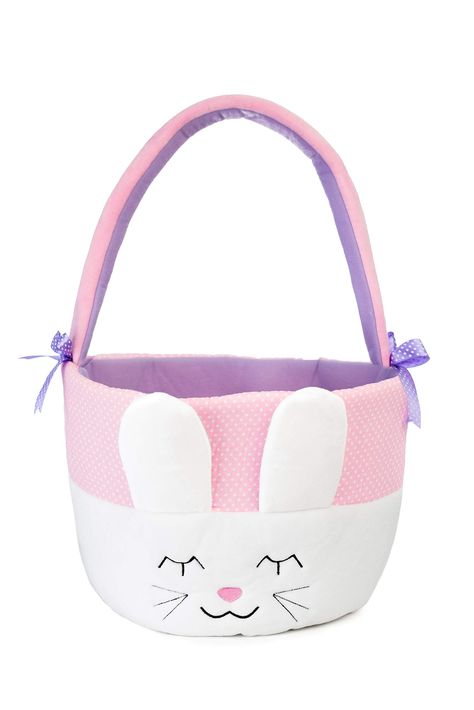 PRICES MAY VARY. Adorable Easter Basket for Kids - This precious bunny themed plush easter basket with handle is large enough to hold a plethora of Easter basket stuffers from eggs, candy, toys and more! Soft and Cuddly - A unique bunny Easter basket gift that doubles as one of your kid’s favorite soft toys. They will love showing it off long after the treats are gone. Easter Gifts for Kids - Perfect for any child or baby in need of an adorable basket that's both functional and cuddly this seaso Baskets For Kids, Bunny Easter Basket, Rabbit Theme, Candy Toys, Easter Treat Bags, 1st Easter, Easter Baskets For Toddlers, Holiday Baskets, Easter Plush