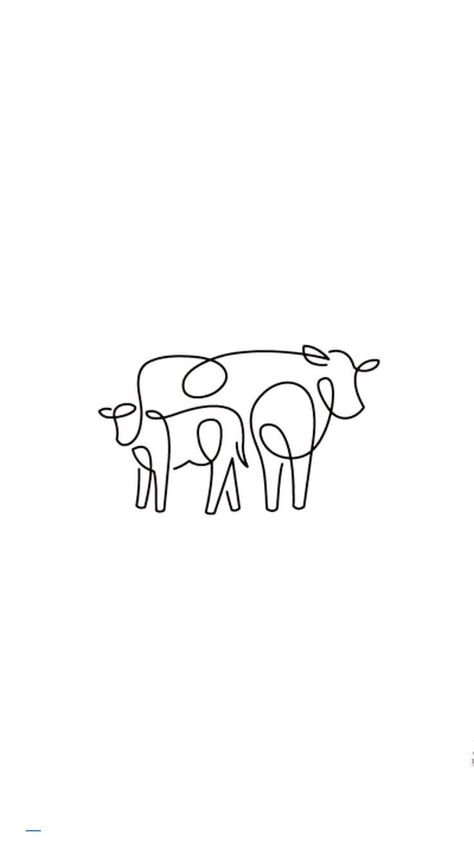 Cow Line Art Tattoo, Cow Doodle Tattoo, Cute Western Wallpapers Aesthetic, Angus Cow Tattoo, Cow Illustration Design, Western Drawings Easy, Punchy Western Tattoos For Women, Western Things To Draw, Mini Cow Tattoo