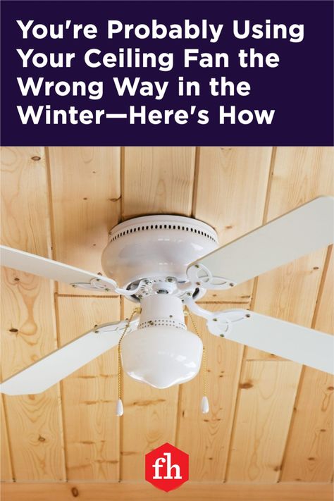 As you go through your winter checklist to get your home ready for colder weather, you’ll want to also to add this fan trick to the list. #winterization Fan Direction For Summer, Fan Direction, Celing Fan, Winter Checklist, Ceiling Fan Direction, Winter Comfort Food, Cold Room, Dollar Bills, Winter Comfort