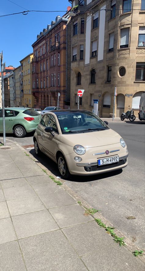 Fiat 500 Beige, Manifest Car, Happy Car, Fiat 500 Abarth, Dump Ideas, Fiat Cars, Life Plan, Money And Happiness, My Dream Car