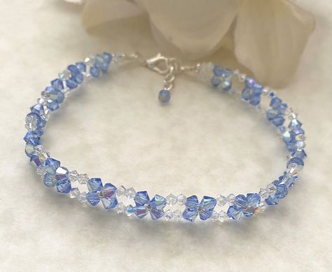 Crystal Daisy Anklet/something Blue/wedding/bridal - Etsy Daisy Anklet, Crystal Anklet, Something Blue Wedding, Something Blue, Ankle Bracelets, Blue Wedding, Wedding Bridal, Color Me, Anklets