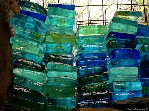 Recycled Glass Brick, Glass Bricks Ideas, Artsy Apartment, Glass Recycling, Recycled Glass Tile, Australia House, Glass Brick, Urban Furniture, Earthship