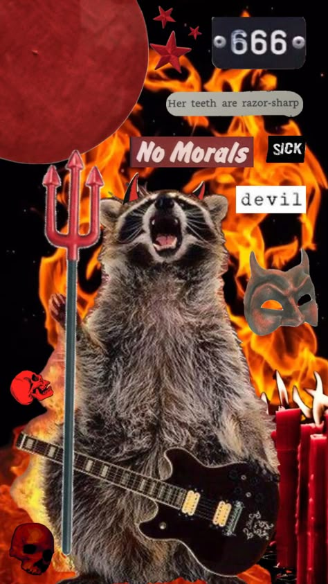 #devil #red #raccoon #mean Wallpaper Backgrounds Panda, Raccoon Desktop Wallpaper, Raccoon Phone Wallpaper, Raccoon Lockscreen, Chaotic Wallpaper Aesthetic, Raccoon Aesthetic Wallpaper, Raccoon Collage, Raccoon Background, Raccoon Wallpaper Iphone