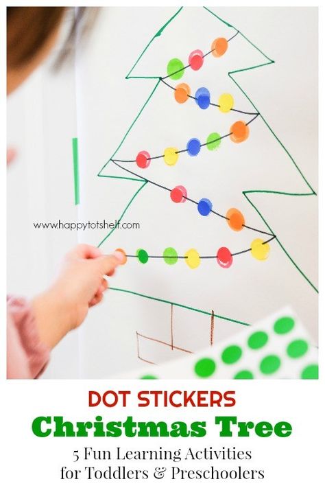 Dot sticker Christmas Tree Preschool Christmas Tree, Playgroup Themes, Sticker Activity, Dot Stickers, Light Activities, Sticker Christmas, Christmas Activity, Church Crafts, Winter Ideas