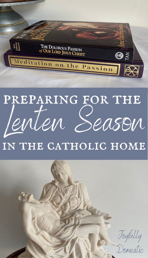 Ideas For Lent Catholic, Catholic Lent Ideas, Lent Season, Lent Decorations For Home, Lent Decor, Lent Home Decor, Easter Vigil Catholic, Lent Preparation, Lent Kids Activity