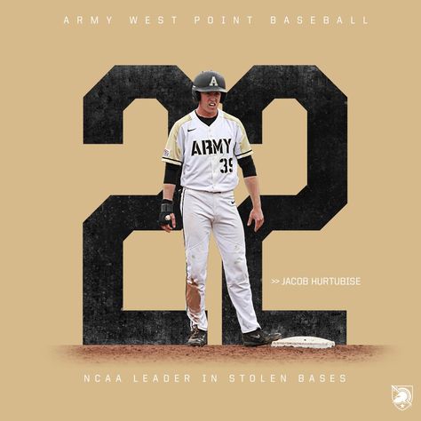 Army Sports Milestone Graphics, Ranking Poster Design, Sports Ranking Graphics, Baseball Social Media Design, Countdown Social Media Posts, College Baseball Graphics, Sports Poster Design Layout, Baseball Social Media, Athletic Illustration