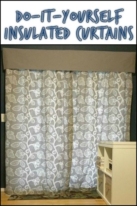 Keep Your Home Warm and Lower Your Energy Bill by Turning Your Curtains into DIY Insulated Curtains! Window Quilts Insulation, Diy Insulation Ideas, Diy Thermal Curtains Winter, Diy Door Curtain Ideas, Diy Insulated Curtains, Winterizing Windows, Cheap Insulation Ideas Diy, Insulated Curtains Diy, Thermal Curtains Diy