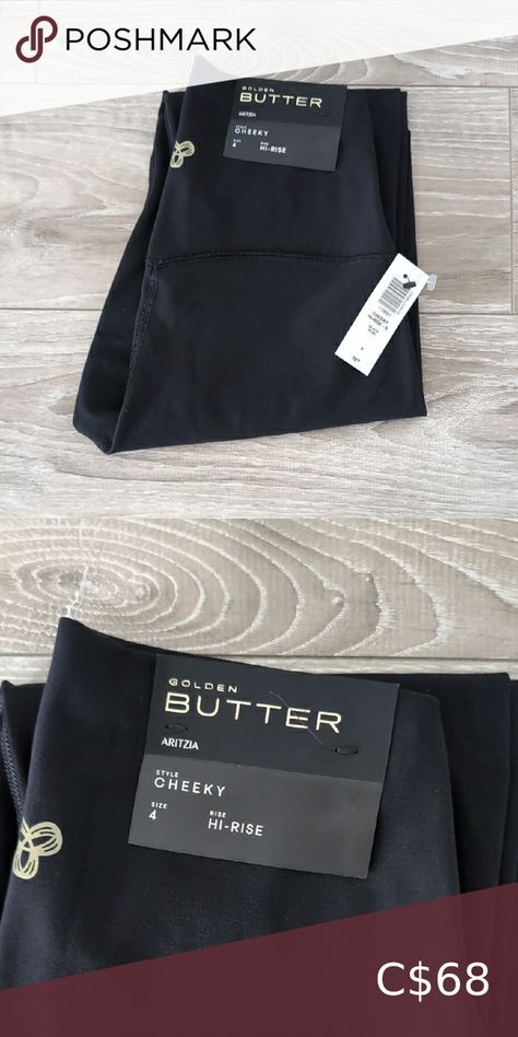 Women's Aritzia TNA Golden Butter "Cheeky" Ні- Rise Leggings, Size 4. Brand New. Aritzia Style, Aritzia Tna, Aritzia Pants, Legging Pants, Wide Waistband, Black Leggings, Follow Me, Size 4, Butter