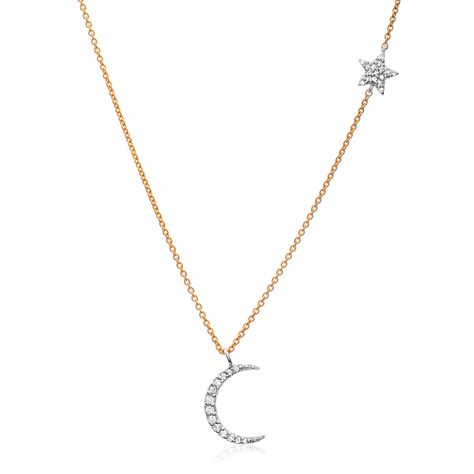 Star Diamond Necklace, Stars Jewelry, Moon And Star Necklace, Diamond Star Necklace, Moon Necklace Silver, Star And Moon Necklace, Mini Moon, Celestial Jewelry, Moon And Star