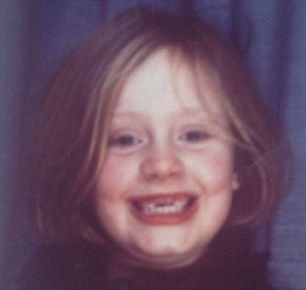 Now and then: Adele is the picture of innocence as a youngster as the singer shared a throwback photo from her childhood on social media on Thursday Passport Photo Booth, George Clooney Julia Roberts, Adele Instagram, Adele Child, Adele 25, Throwback Photos, Famous Kids, Throwback Pictures, Old Family Photos