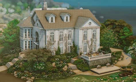 Sims Manor House, Sims Brindleton Bay House, Sims 4 English Manor, Sims Chateau, Sims 4 Windenburg Build, Sims 4 Vintage House, Brindleton Bay Sims 4, Sims 4 Chateau, Sims 4 Windenburg House