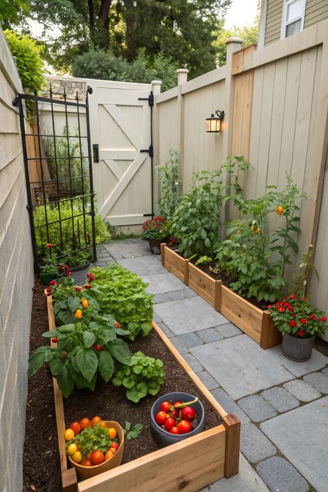 34 Stunning Small Backyard Garden Ideas You Can Easily Create – Earthsoulorganics Styles Of Gardens, Small Lawn Garden, Small Garden Organization, Gardening Corner Ideas, Townhouse Vegetable Garden, Small Outside Garden Ideas, Small Backyard Planting Ideas, Small Planting Area Ideas, Small L Shape Garden Ideas