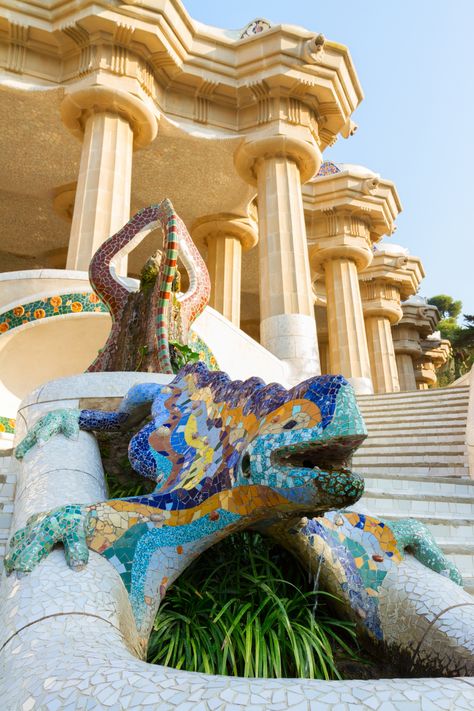 Salou Spain, Parc Guell, Barcelona Architecture, Antonio Gaudí, Park Güell, Antoni Gaudi, Barcelona Travel, Salou, Dream Travel Destinations