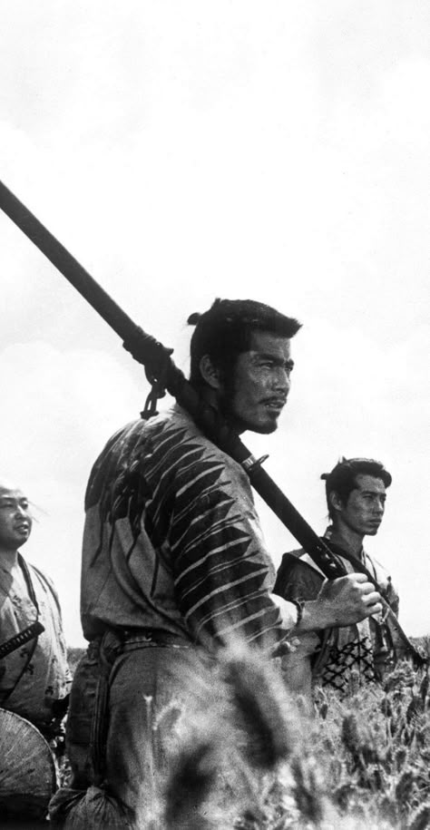 Top 100 Films, Seven Samurai, Toshiro Mifune, Japanese Cinema, Akira Kurosawa, Arte Ninja, Samurai Artwork, Japanese Warrior, Asian Film