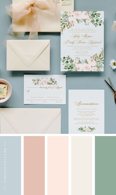 Cue the compliments! Pair with this floral wedding invitation with an elegant wedding color palette to bring your wedding theme all together. Perfect for an elegant garden wedding or romantic boho wedding.   #weddinginvitations #weddingideas #weddingcolors #Betty #Floral #Invitations #Paperie #Wedding #wedding beauty plan color schemes Gold Wedding Accents, The Wedding Shoe Game, Wedding Beauty Plan, Wedding Shoe Game, Early Fall Wedding, Romantic Boho Wedding, Elegant Wedding Colors, Wedding Flatlay, Pastel Wedding Colors