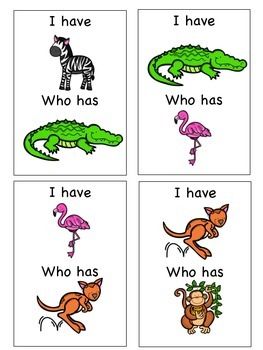 I have who has card games are my favorite.  Here is one to practice zoo vocabulary. Zoo Vocabulary, Cute Zoo Animals, Asking Questions, Zoo Animal, My Class, Animal Cards, Zoo Animals, Teacher Store, Card Game