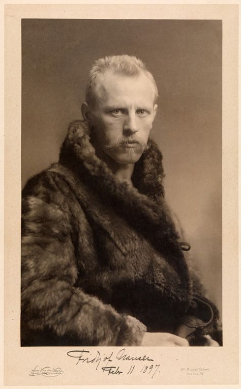 1897 sweet coat Fridtjof Nansen, Robert Campin, Polar Exploration, Edward Curtis, Arctic Explorers, Cargo Jacket Mens, Victorian Men, Green Cargo Jacket, Vintage Man