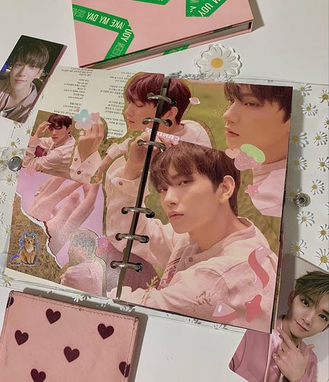 #kpopscrapbooking #joshuahong #seventeen Kpop Album Scrapbook, Seventeen Scrapbook, Kpop Scrapbook, Album Collage, Kpop Album, Seventeen Joshua, Journal Books, Album Scrapbook, Joshua Hong