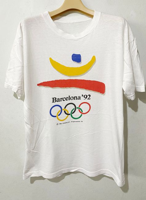 Vintage Barcelona 1992 Summer Olympics Shirt Size XS-S - Etsy Vintage Olympics, Vintage Barcelona, Summer Olympics, Barcelona, Gender Neutral, Thailand, Graphic Tees, Adult Outfits, Tops & Tees