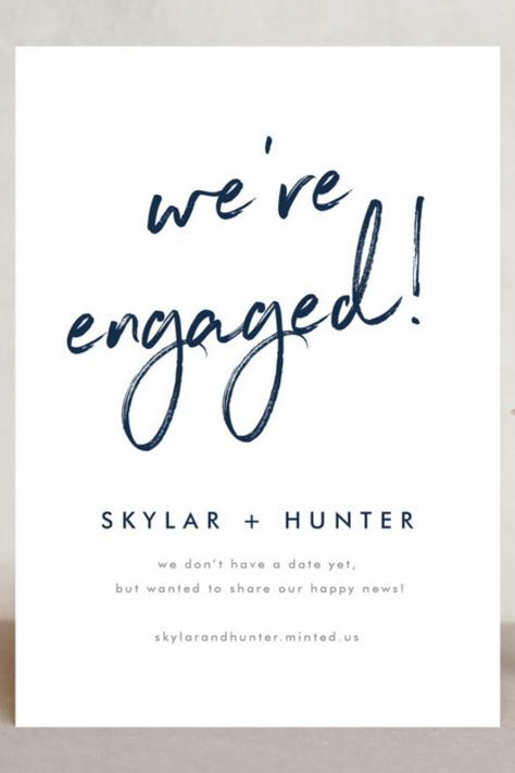 Engagement Announcement Cards, Engagement Quotes, We're Engaged, Happy News, Future Engagement Rings, Mint Wedding, Simple Quotes, Engagement Announcement, Engagement Invitations