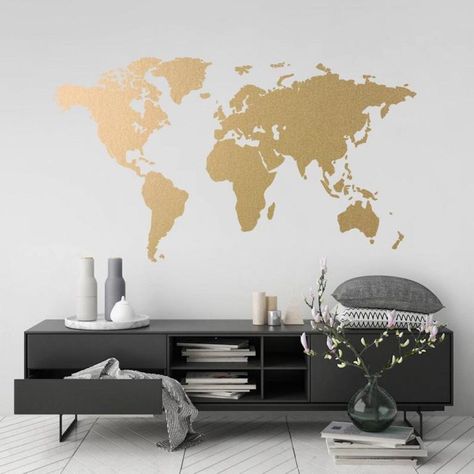 Diy world map wall art