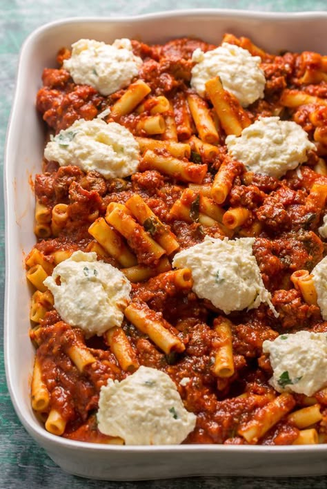 Recipes With Ziti Noodles, The Best Baked Ziti, Best Baked Ziti, Best Baked Ziti Recipe, Cheese Pockets, Pasta With Meat, Baked Recipe, Ziti Recipe, Pasta With Meat Sauce