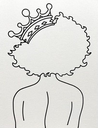 Black Women Outline Art, Black Queen Tattoo Stencil, Drawing Of A Black Woman, Cartoon Drawing Inspiration, African Drawings Easy, Pictures To Trace And Paint, Canvas Painting Outline, Black Art Coloring Pages, Canvas Outline Ideas