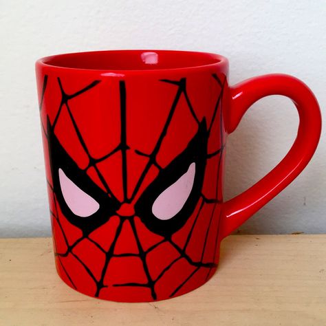 This Is A Brand New Mug That Has Never Been Used Before Ceramic Christmas Presents, Spiderman Gift Ideas, Spiderman Merch, Spiderman Stuff, Spiderman Gifts, Spiderman Theme, Spiderman 3, Red Ceramic, Eyeliner Makeup